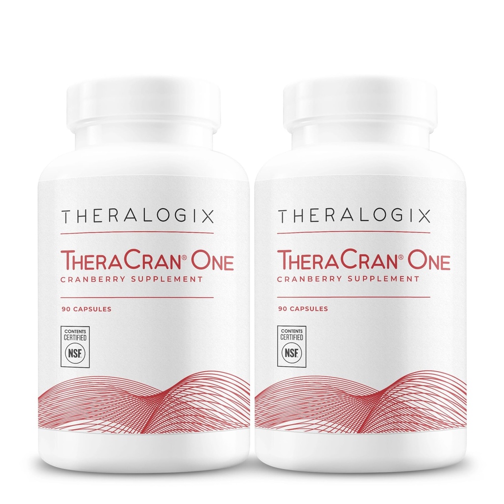 Theralogix TheraCran One Cranberry Capsules - 180- Day Supply - Cranberry Supplemente for Men & Women - Cranberry Pills to Support Urinary Tract Health * - 36mg PACs per Capsule - NSF Certified, 180 Coun