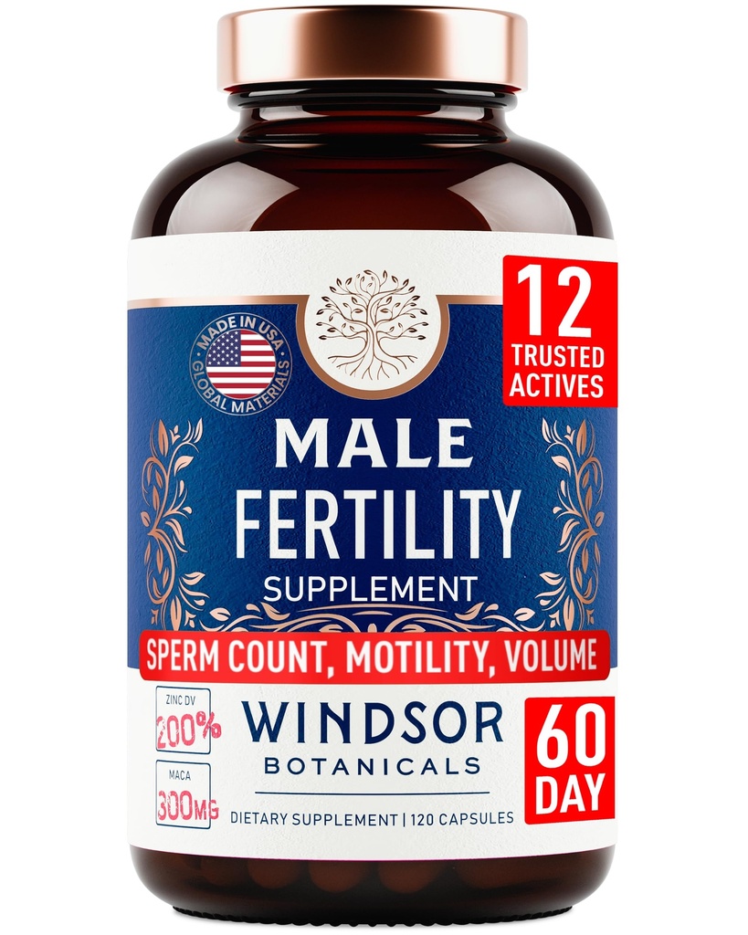 Doplněk mužského plodnosti s Maca Root - Mens zdraví početí plodnost Prenatal Vitamíny Plus přírodní extrakty - Prenatální plodnost doplňky pro muže - třetí strana Testováno - 120 Kapsle, 2 měsíce