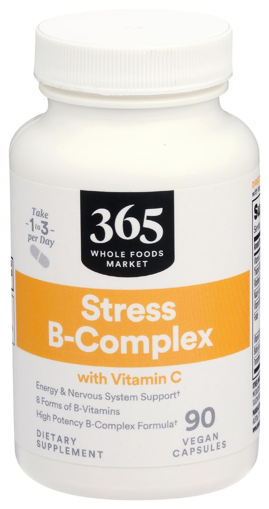 365 by Whole Foods Market, Vitamin B Stress Complex with Vitamin C, 90 Veg Kapsle