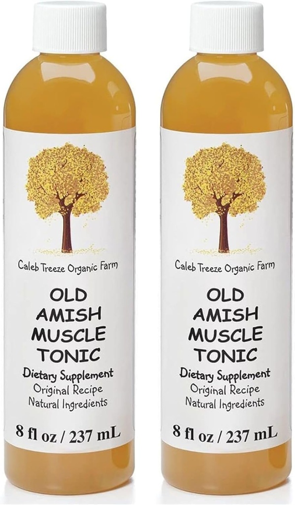 Caleb Treeze Old Amish Muscle Tonic 8 oz, Leg Cramps Relief, Foot Cramps Relief, Neklidných nohou, Muscle Cramps & Spasm Relief - Balení 2