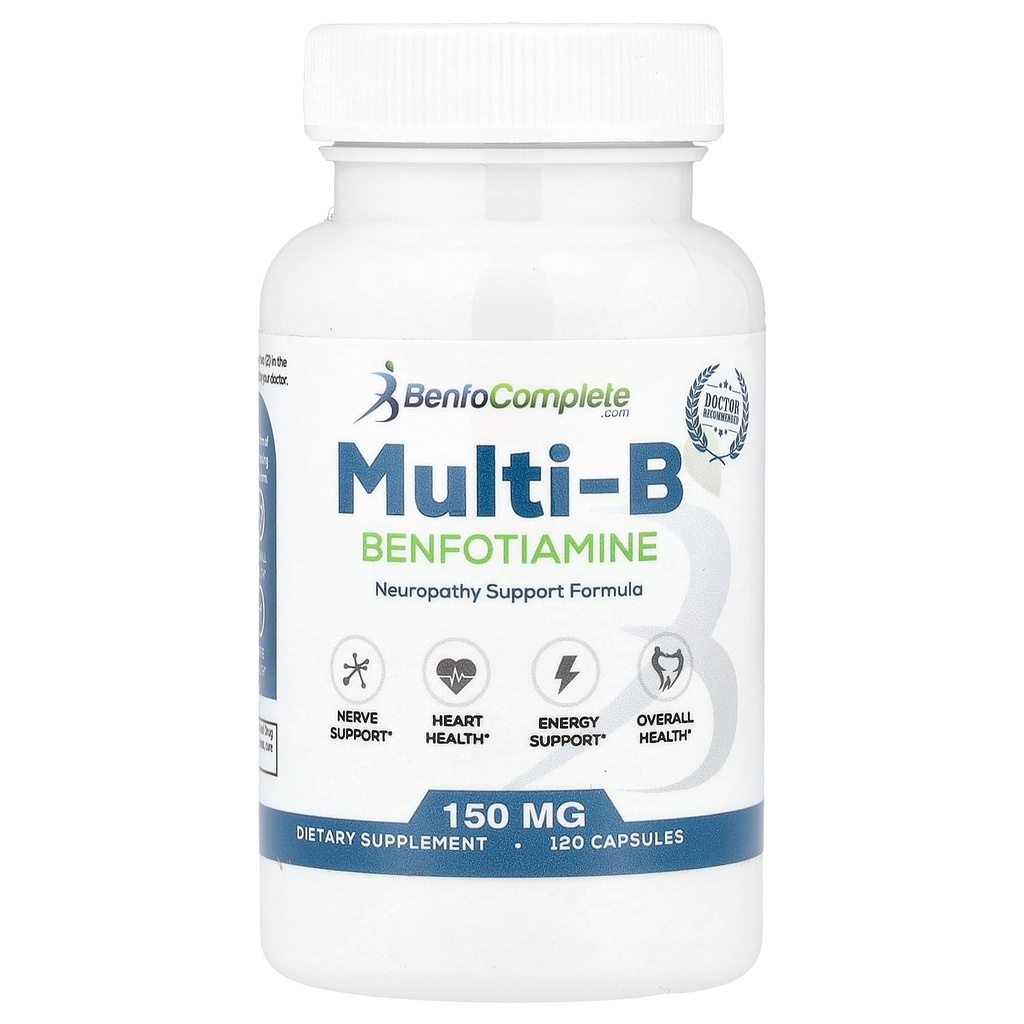 Benfotiamin Inc, Multi- B neuropatie Support Formule, 150 mg, 120 Kapsle (1)