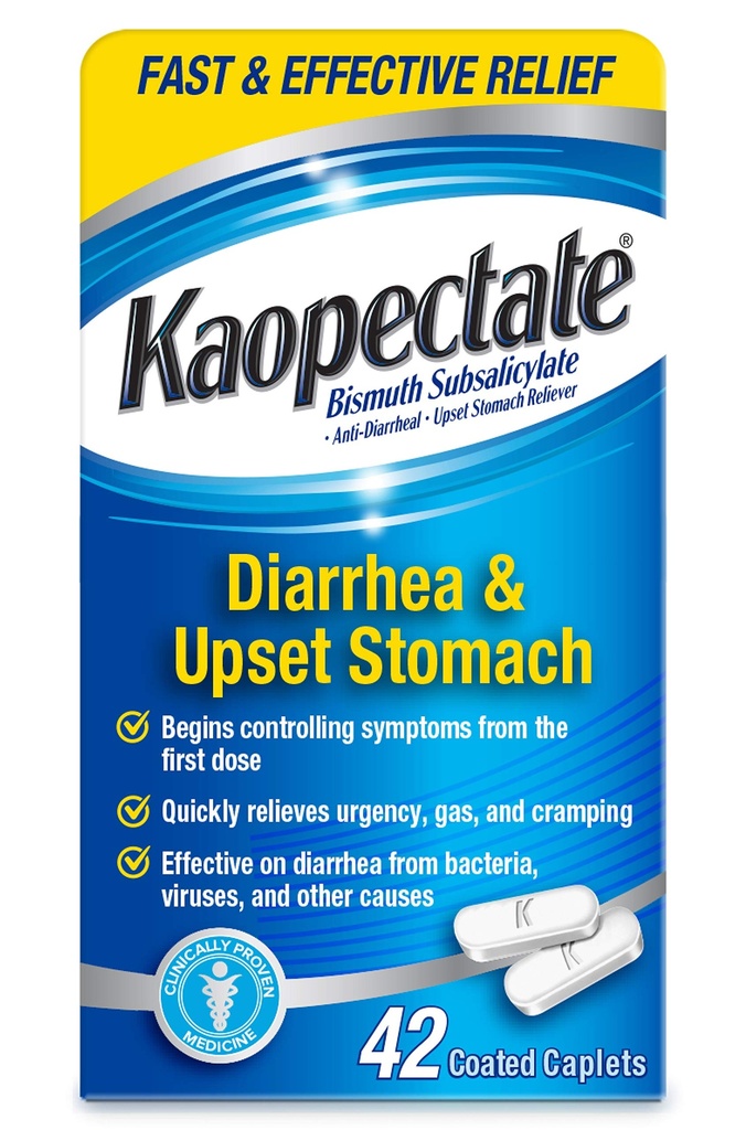 Kaopectate Multi- Symptom Anti- Diarrhealing & Upset Stomach Reliever, 42 Kaplety