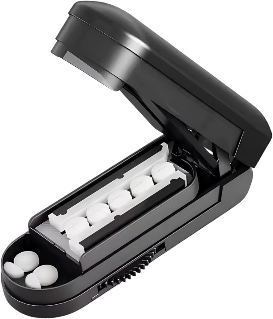 Pill Cutter, Pill Cutter Splitter pro malé a malé pilulky, Řezné pilulky, Vitamíny, Tablety, Nastavitelné Pill Cutter pro malé nebo velké pilulky se skrytou Sharp nerezové oceli čepele, Travel Sized