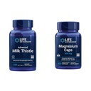 Life Extension Advanced Milk Thistle 120 Softgels and Magnesium 500mg Kapsle pro zdraví jater, Detox Support, Heart Health, and Health Bones