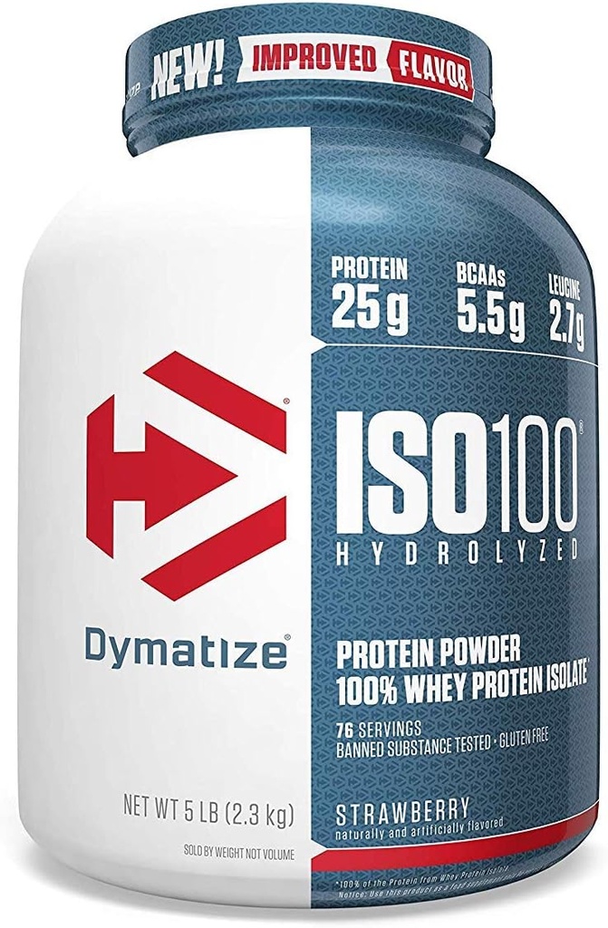 Dymatizujte ISO100 Hydrolyzované 100% syrovátkové bílkoviny izolované jahody -- 5 liber