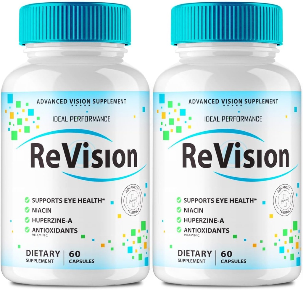 IDEAL VÝKONNOST (2 Pack) Revize Oční dodatek pilulky Advanced Vision 2.0 Oční péče Komplex Vitamin Kapsle Pro (120 Kapsle)