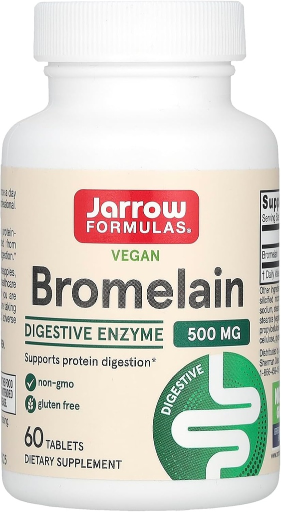 Jarrow Displaas ® Bromelain Tablety, 500 mg Dietní dodatek pro proteinové trávení, 60 Tablet, 60 denní zásoba