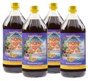 Tahiti Trader Island Style High Potency Noni Juice - Čistá Noni ovocná šťáva fermentovaná na ocet - Organic Antioxidant Superfood Supporting Energy & Body Health - (32oz, 4 Pack)