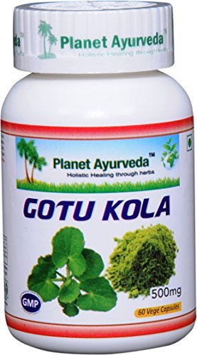Planeta Ayurveda Gotu Kola, 500 mg Veg Capsules- Single Bottle