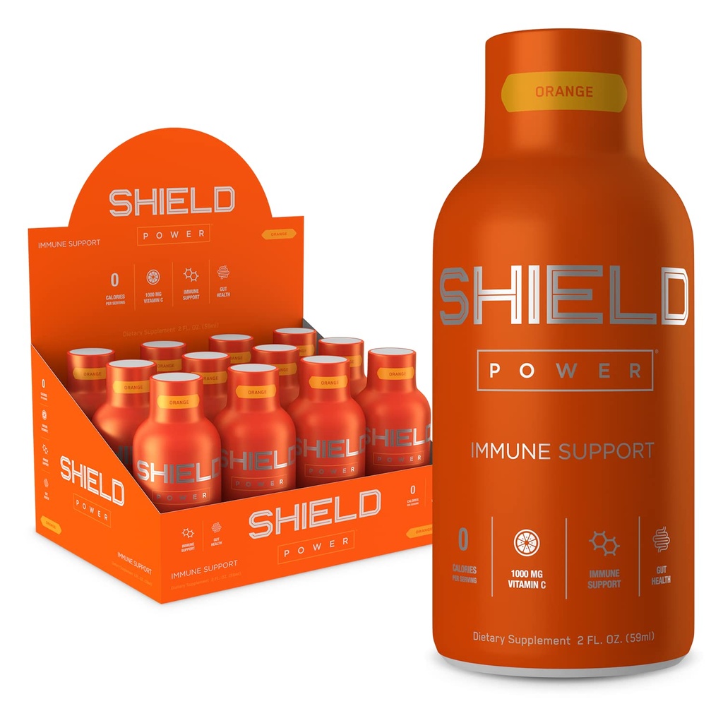 Besser Health, Shield 2oz, Imunite Support Shot - 12 Count, Orange
