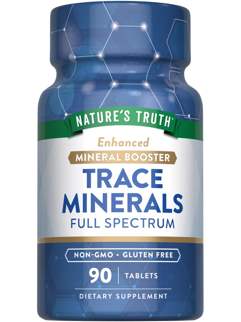Příroda pravda Minerály Dodatek s jód 124; 90 Tablety 124; Vylepšený Mineral Booster 124; Non- GMO & gluten zdarma dodatek