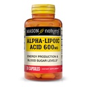 MASON NATURAL Alpha Lipoic Acid 600mg per Serving, gluten zdarma ALA dodatek, 30 Kapsle