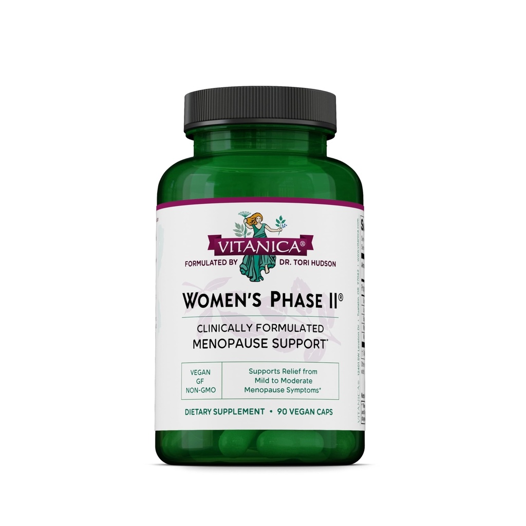 Vitanica Ženská fáze II, Menopauza Podpora, Vegan, 90 Kapsle