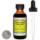 Lugol 's jód / 2% Solution / 2 Oz in an Amber Glass Bottle / Free Dropper