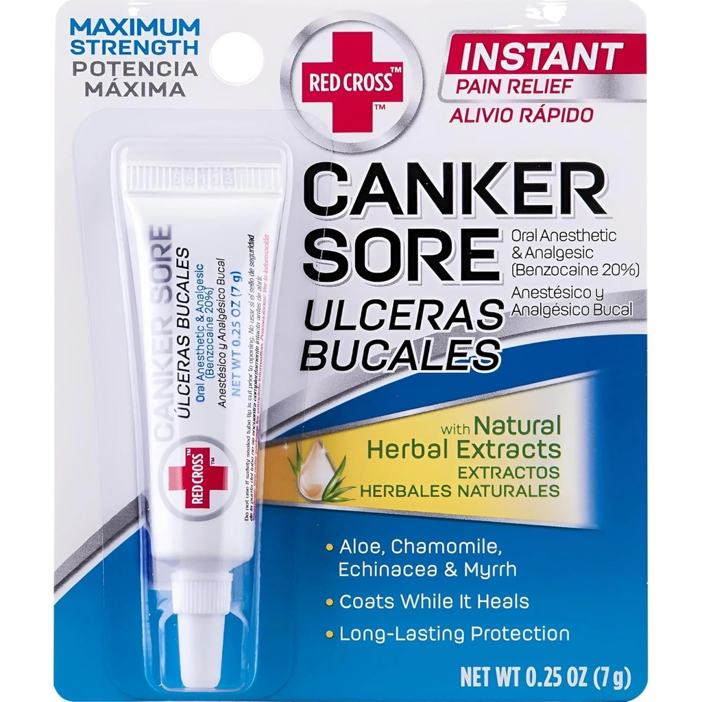 Červený kříž Canker Sore Medikace - 0.25 Oz (Balení květen Vary)