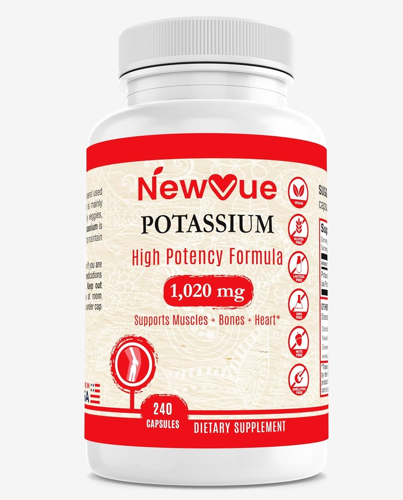 NovVue Draslík Supplement, 1020 mg, 120 Servings, 240 čepice