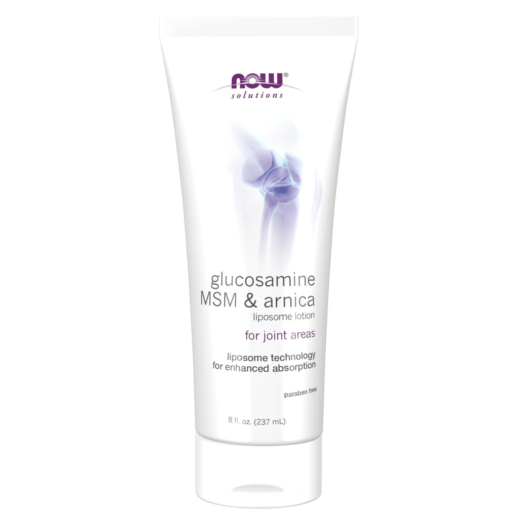 Foods Solutions, Glucosamine, MSM a Arnica Liposime Lotion, For Joint Areas, Liposime Technology for Enhanced Absorption, 8- Ounce