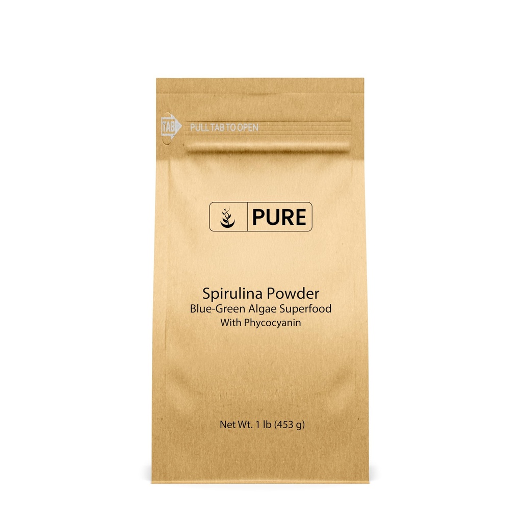 PURE ORIGINAL INGREDIENTS Spirulina Powder (1 LB) Green Algae Superfood s fykocyaninem