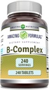 Úžasný vitamín B komplex s 11 klíčovými živinami CLAS124; Tablety dodatek CLAS124; Vitamin B1, B2, B3, B6, B12, kyselina listová, Biotin, Cholin, Inositol, PABA (240 Počet)