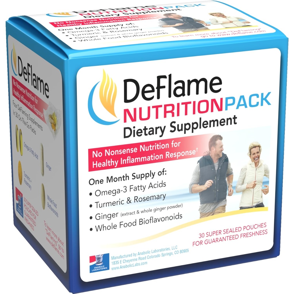DeFlame Tendon a Ligament doplňky - Klinicky podmíněná společná podpora doplněk vitamínové balíčky pro ženy a muže pro zvýšenou mobilitu a komfortní podporu - Made in the USA - 1 měsíc dodávky