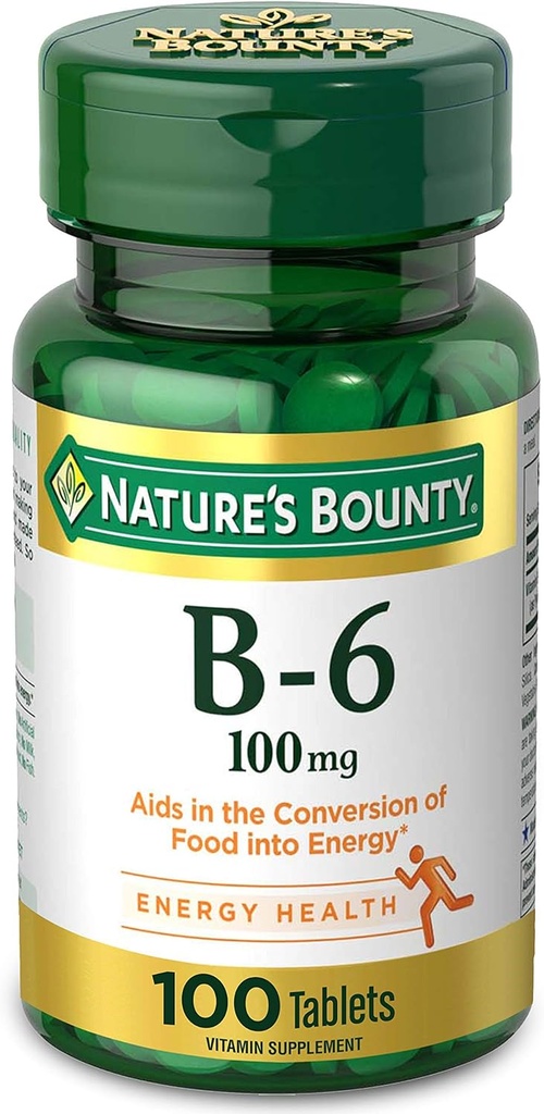 Příroda? s Bounty Vitamin B6, 100mg, Tablety, 100 Ct..
