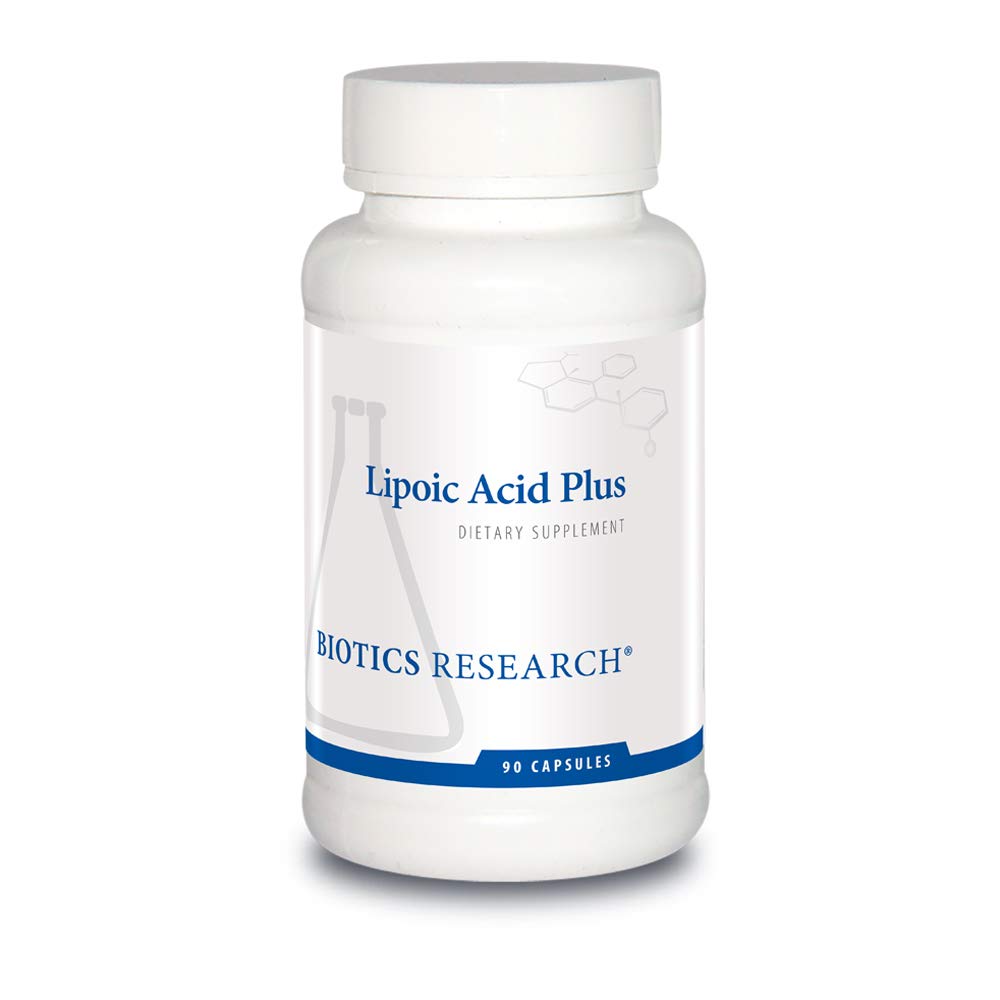 Biotics Research Lipoic Acid Plus- Alpha- Lipoic Acid, Vitamin C, Výkonný antioxidant, Promotes Eye Health, 90 Kapsle