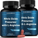 L- Arginin 3000mg Doplněk k oxidu dusnatému pro muže a ženy - Non- GMO Vegan Kapsle s kořenovou řepou pro oběh, Vytrvalost, Energie, Stamina, Výkonnost a podpora cvičení - 90 Caps