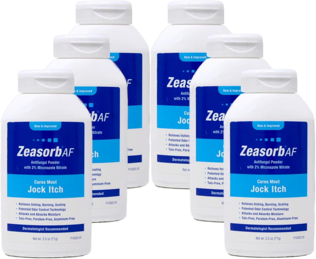 Zeasorb Antimykotická léčba Prášek, Jock Itch - 2.5 oz, Balení po 6