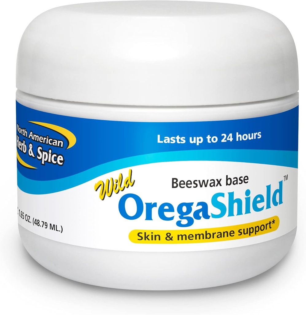 SEVERNÍ AMERICAN HERB & SPICE OregaShield - 2 oz - Skin & Membrane Support - Wild Spice Oils in a Beeswag Base - Trvá až 24 hodin - Non- GMO