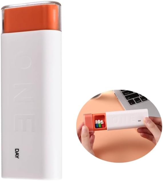 Travel Pill Organizátor 3 krát denně, Denní Pill Box pro cestování, Roztomilý Přenosný Pill Pouzdro Pill Dispenser Mini Držák na pilulky pro doplňky, pilulky, vitamíny a léky (White)