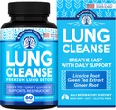 Lung Supplement - Přírodní kapsle pro vyčištění a detox plic - Made in USA - Respirační systém; Mucus Clear - Veganský dodatek pro Lung Detox; Respirační podpora - 60 Kapsle