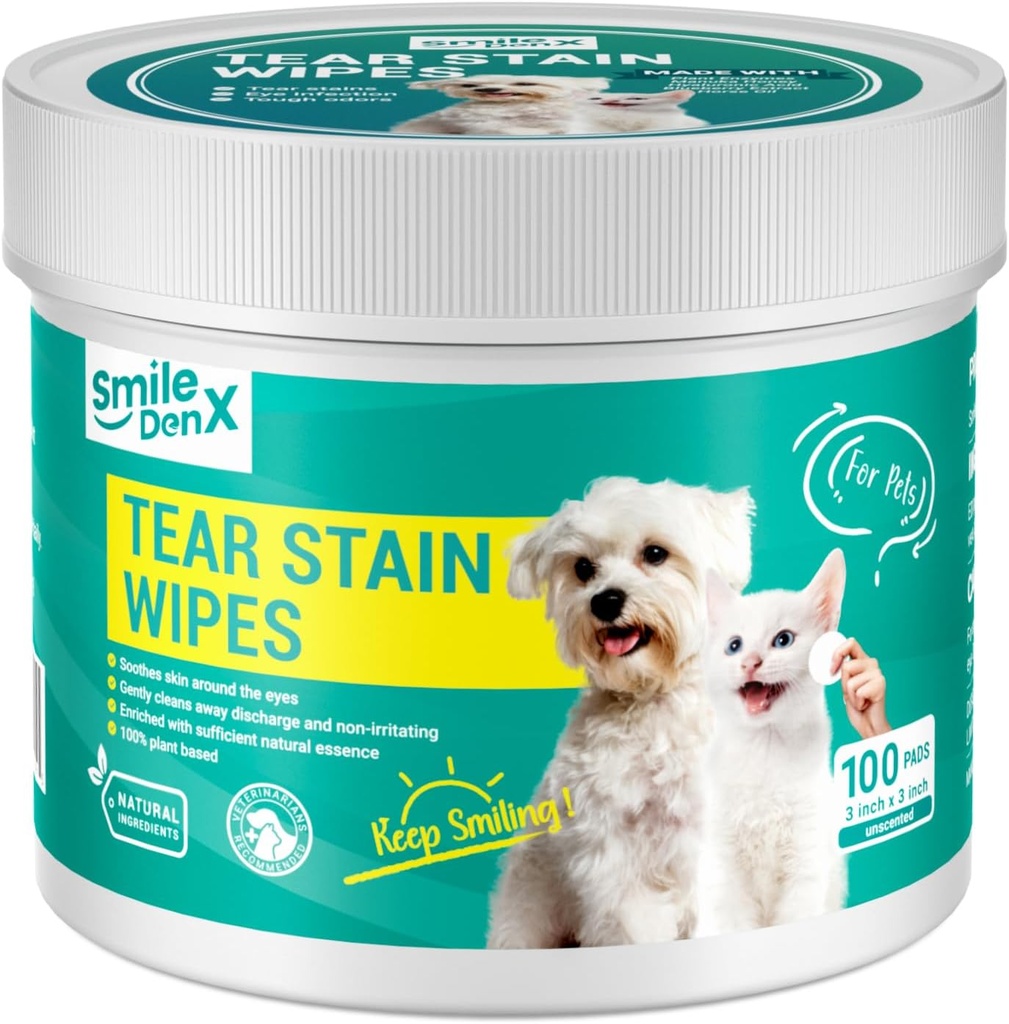 Pet Eye Wipes, Gentle Eye Wipes for Dogs & Cats, Pet Eye Cleaner Wash Removes Explore, Crust, Debuty, a Gunk (100, Odvonění)