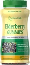 Puritan 's Pride Elderberry Gummies s vitamínem C, D & Zinek, 70 Počet