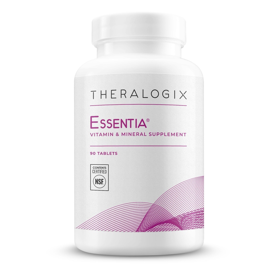 Theralogix Essentia Multivitamin pro ženy - 90denní zásoba - Ženský denní multitivitamin - Podporuje imunitní zdraví a zdraví kostí - Obsahuje vitamín C, vitamín D, zinek a další - NSF Certified - 90 Tablet