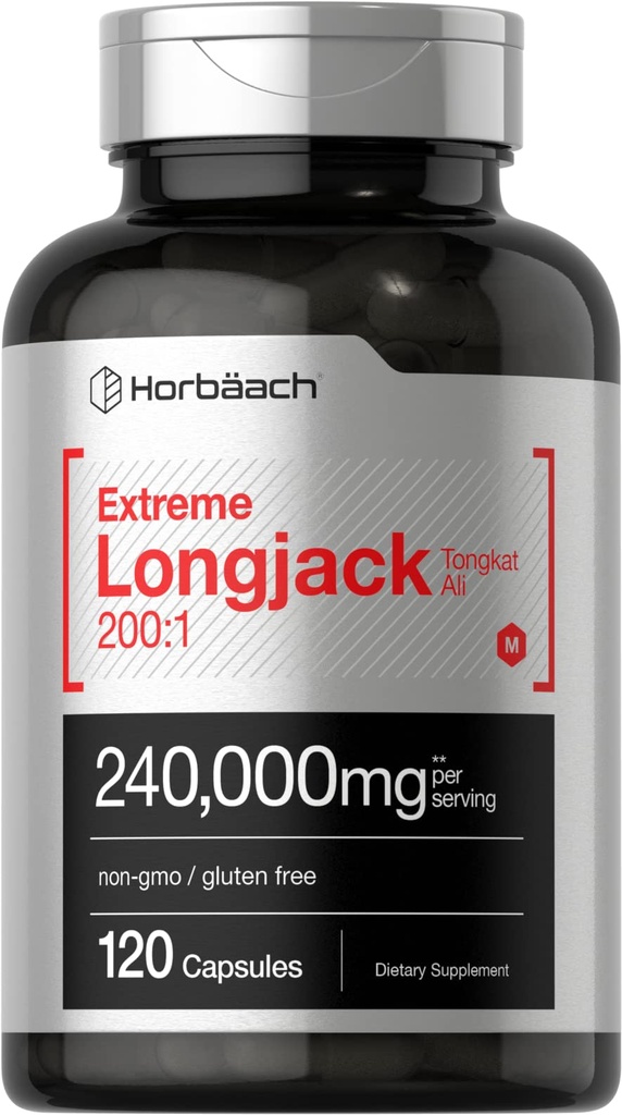 Horbäach - Longjack Tongkat Ali CLAS124; 240,000 mg (200: 1 Potent Extract)