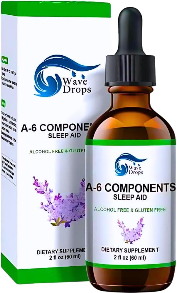 "Sleep Aid Drops Special Formule s Valerian Root, Melatonin, Heřmánek, Levandule, Rhoddiola Rose, a Vitamin B6 Sleep Support