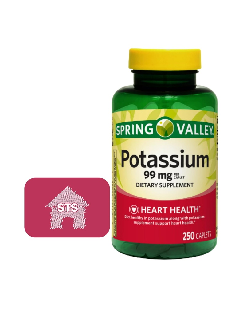 Spring Valley Draslík 99 mg, 250 Počet + STS Nálepka.