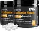 NAD dodatek - NAD + s nikotinamidovým ribosidem (NR) a resveratrolem Quercetin 900mg čisté organické NAD Plus pro buněčné opravy funkce zdravého stárnutí mozku (2 balení)