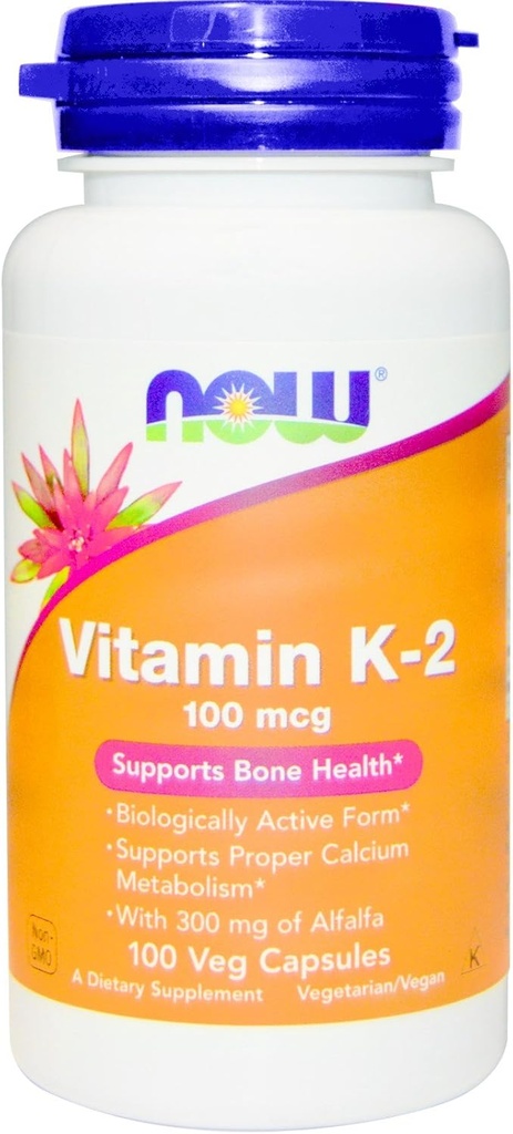 Nyní Potraviny Vitamin K- 2,100mcg, 100 čepice (balení po 2)