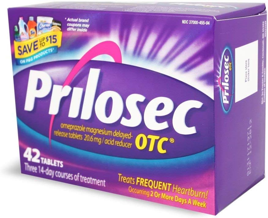 Prilosec 20, 6 mg OTC, 42 tablet (balení po 3 tabletách)