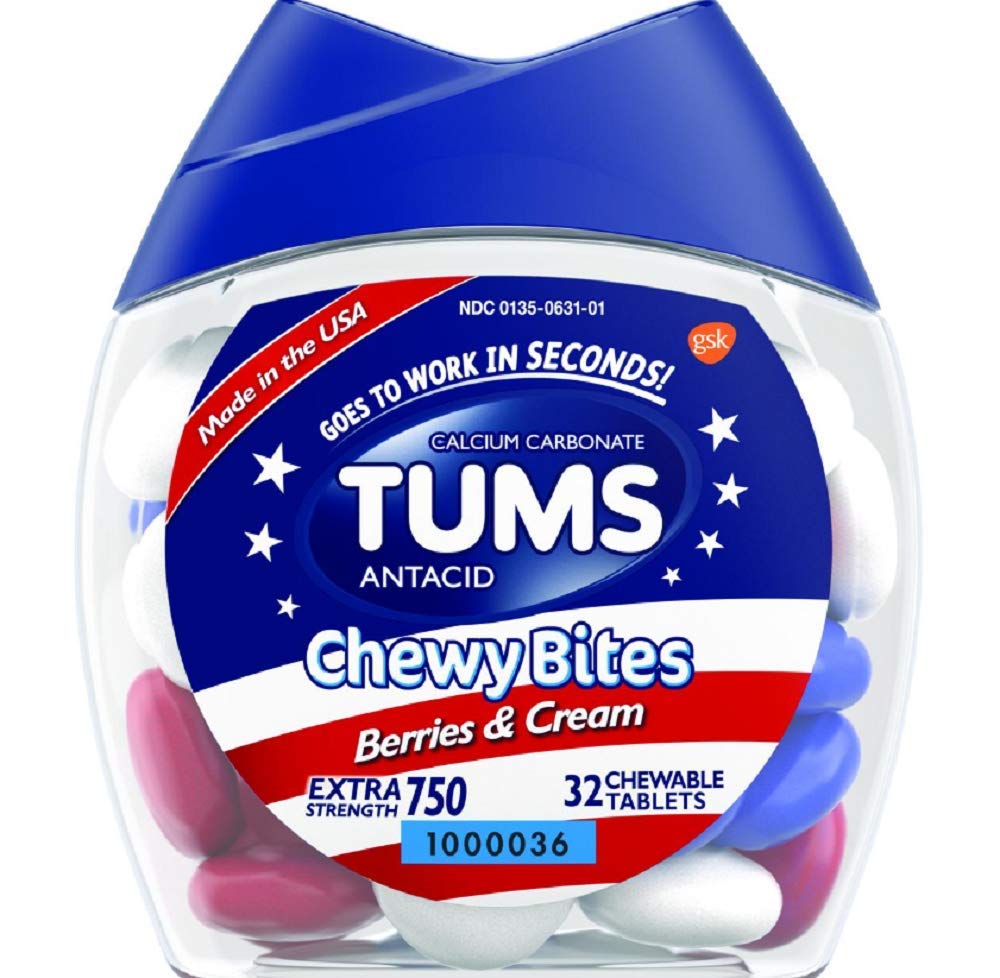 TuMS Chewy Bites Berries & Cream - 32 Počet