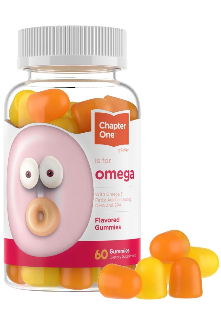 Zahler - Kapitola jedna Omega 3 Gummies for Kids (60 Count) - No Fish Oil, Kosher, with Omega 3-6-9, EPA & DHA