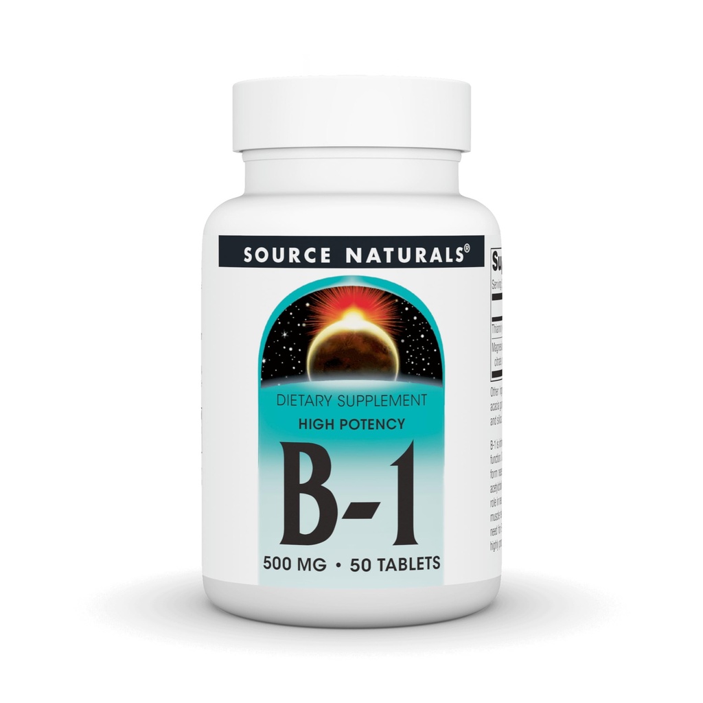 Zdroj Naturals Vitamin B-1 Thiamin 500 mg - Vysoká potence, 500 mg - 50 tablet