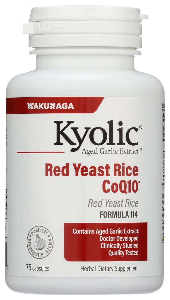 Cyolic Aged Česnek Extract Formule 114, Red Yeast Rice CoQ10, 75 Kapsle