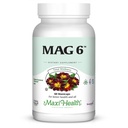 Magnesium B6 Mag 6 Magnesium Glycinát s vitaminem B6 Podpora zdravé mineralizace kostí, Podpora Nerve & svalové funkce, Energetický metabolismus - Non- GMO, Vegan, Gluten zdarma, Kosher 60 Kapsle