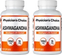 Lékařský choICE Ashwagandha 1950mg Organic Ashwagandha Root Powder with Black Pepper Extract, Stress Support, Mood Supplement, 90 Veggie Ashwagandha Kapsle - 2 PCK
