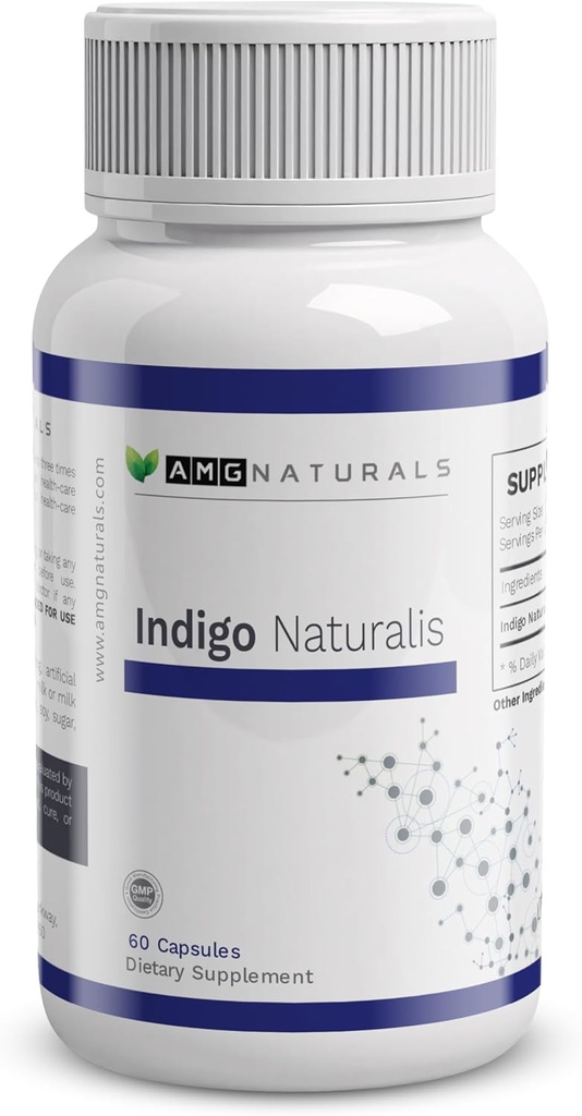 Indigo Naturalis - 60 Kapsle Pure Indigo Naturalis bez pojiv, bez plnidel, bez pomocných látek, bez konzervantů - celý Herb