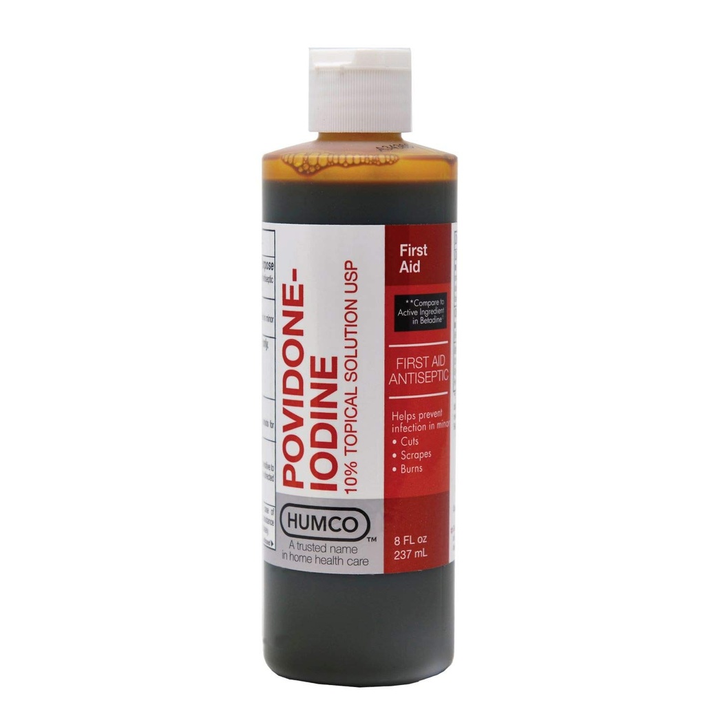 Humco 232516001 Povidon jód 10% Topical Solution, 16 oz.