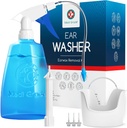 Ušní čisticí sada Medi Clarity včetně čisticí lahve na uši, Basin s Quad- Stream hrotem - Odstranění Earwax Kit pro zlepšení jasnosti sluchu - Odstranění uší Wax nástroj pro vlhký sluch
