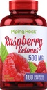 Piping Rock Raspberry Ketony 500mg 500mg 5004; 160 Kapsle 124; Non- GMO & gluten zdarma dodatek